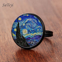 Load image into Gallery viewer, SUTEYI Classic Round Glass Rings