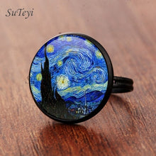 Load image into Gallery viewer, SUTEYI Classic Round Glass Rings