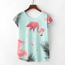 Load image into Gallery viewer, Alisister Women Painting Art T Shirts Print Rainbow Unicorn Pony T-shirt Horse/Grumpy Cat/Marilyn Monroe Flamingos Tees Tops