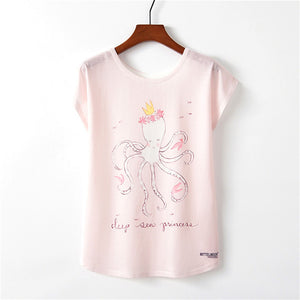 Alisister Women Painting Art T Shirts Print Rainbow Unicorn Pony T-shirt Horse/Grumpy Cat/Marilyn Monroe Flamingos Tees Tops