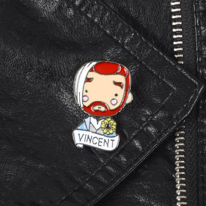 Vincent Pin Badge Classic Film Party Gif